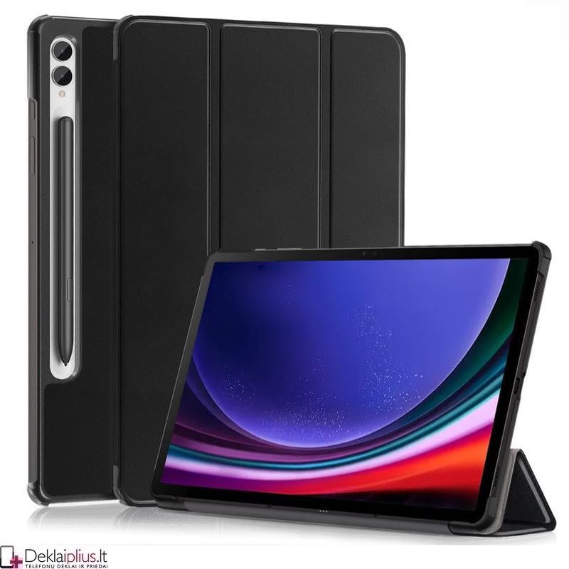 Dirbtinės odos atverčiamas dėklas - juodas (Samsung Tab S8 Ultra /Tab S9 Ultra (x910-x916/Tab S10 Ultra SM-X920-X926B) Dirbtinės odos atverčiamas dėklas - juodas (Samsung Tab S8 Ultra /Tab S9 Ultra (x910-x916/Tab S10 Ultra SM-X920-X926B)